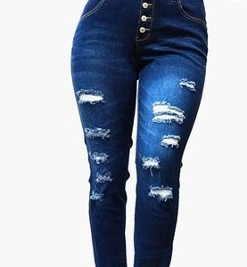 BNWTIB Stylish Size 18 stretch Distressed Jeans